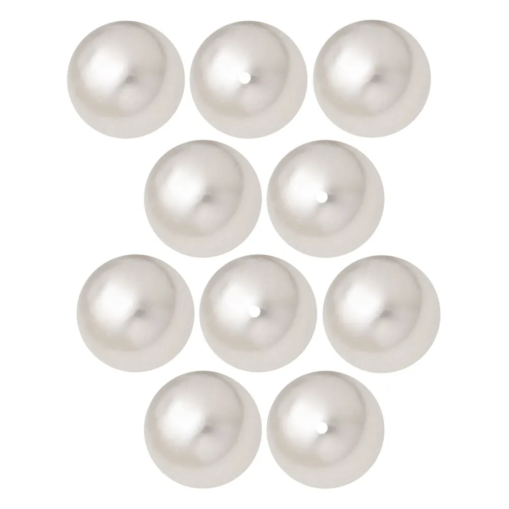 Preciosa Crystal Nacre Pearl, Round 10mm, White (10 Pieces)