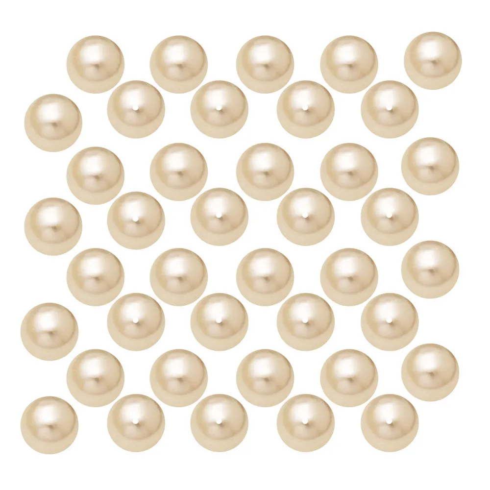 Preciosa Crystal Nacre Pearl, Round 4mm, Light Creamrose (40 Pieces)