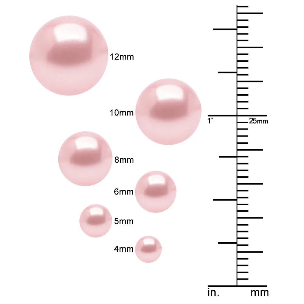 Preciosa Crystal Nacre Pearl, Round 4mm, Pearlescent Pink (40 Pieces)