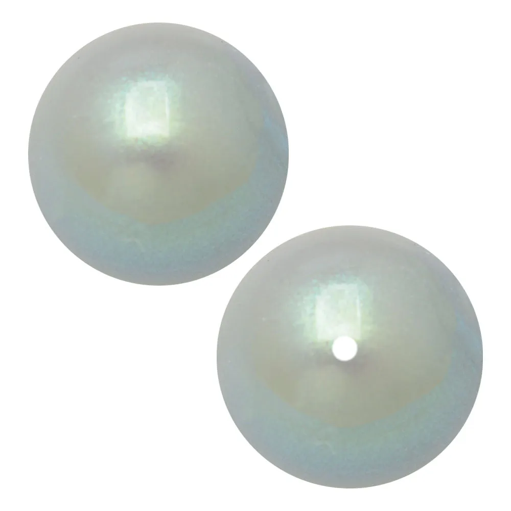 Preciosa Crystal Nacre Pearl, Round 8mm, Pearlescent Grey (20 Pieces)