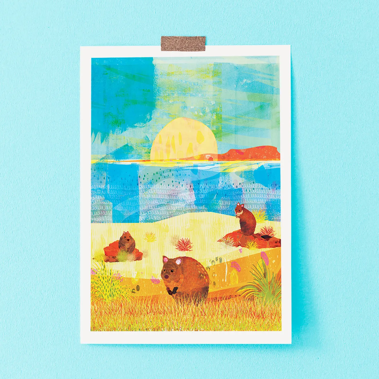 'Quokka Island' A3 Art Print