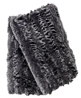 Rattle n Shake with Cuddly Black Luxury Faux Fur Fingerless Gloves