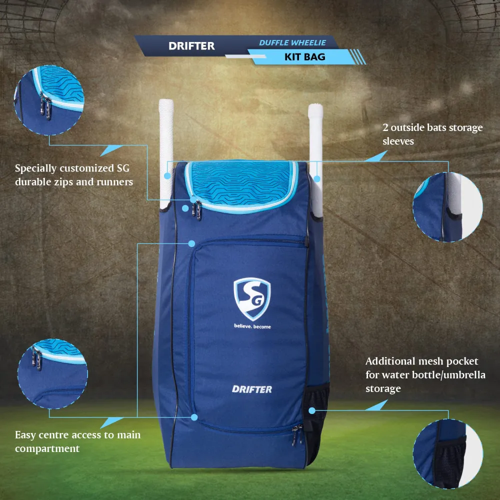 SG 22 Drifter Cricket Kit Bag With Trolley (Blue)