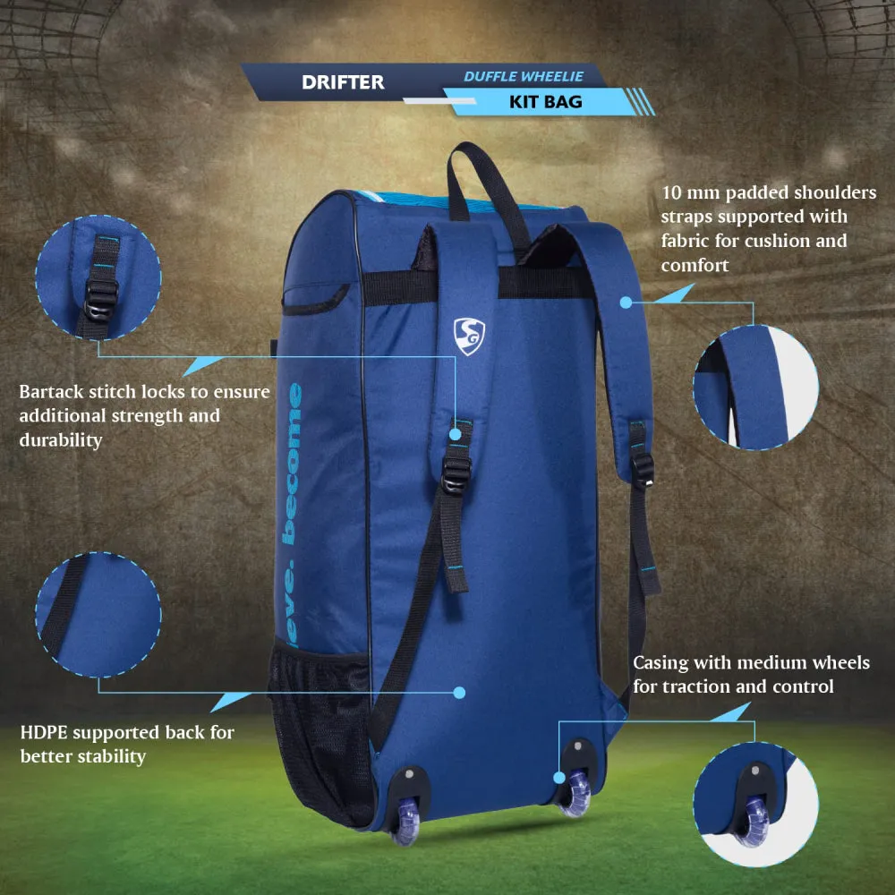 SG 22 Drifter Cricket Kit Bag With Trolley (Blue)