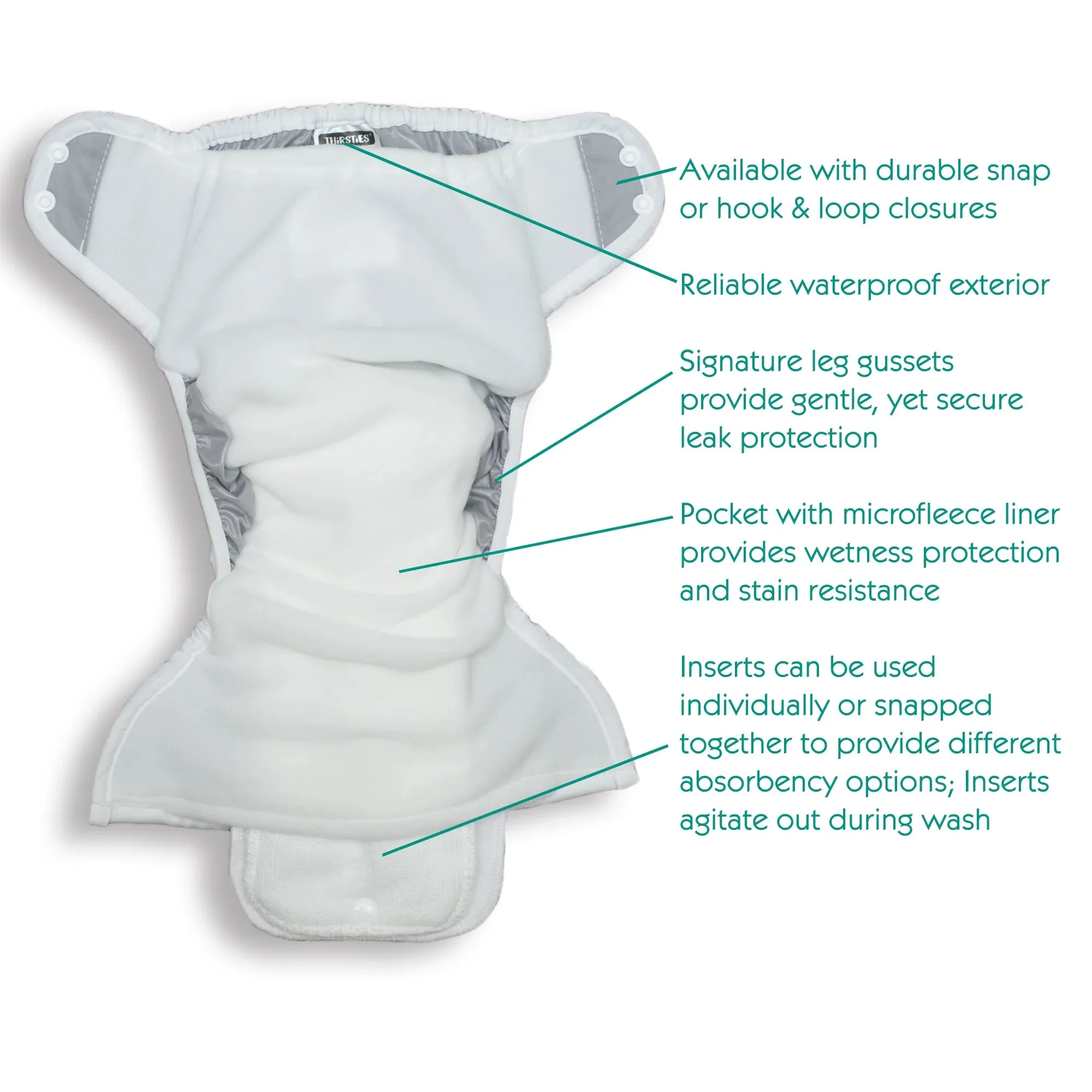 Thirsties Snap Original OS Pocket Diaper (Stay Dry)