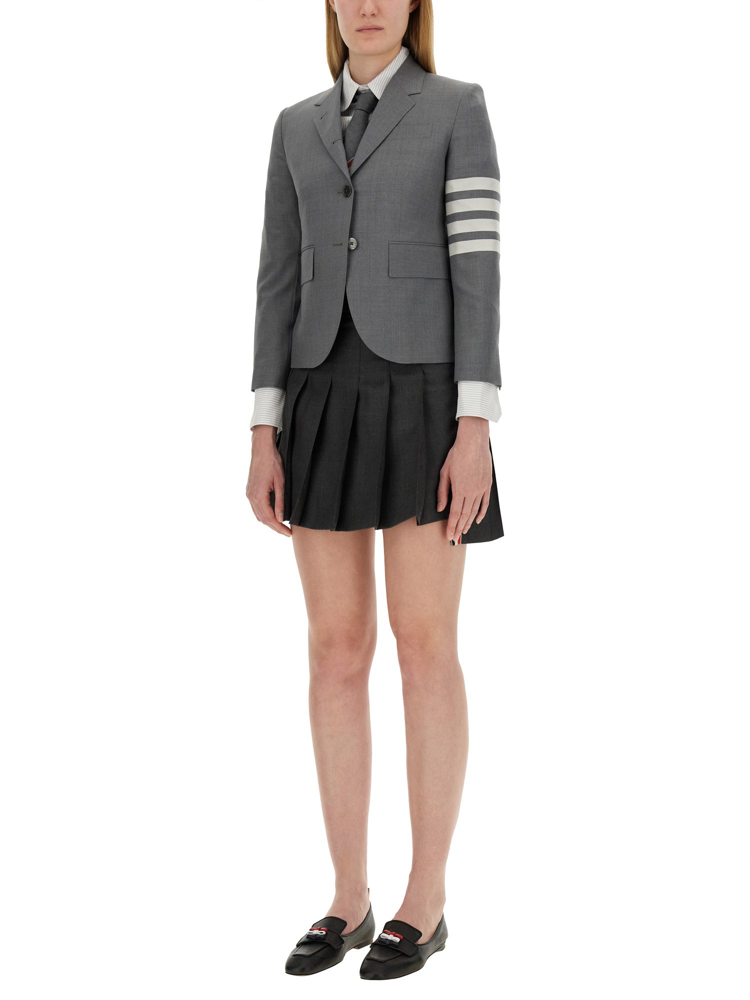 THOM BROWNE    WOOL PLEATED SKIRT