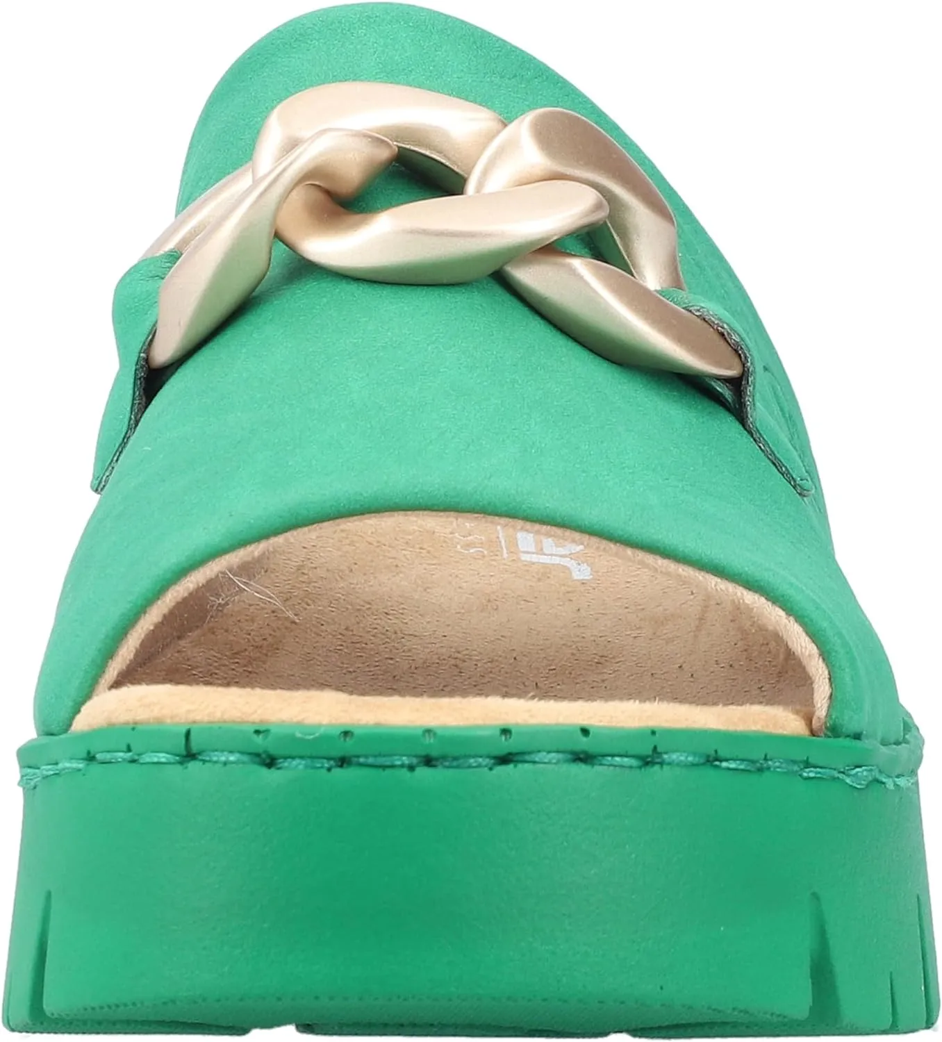 V1088- Green Chain Detail Slip On Sandal- Rieker