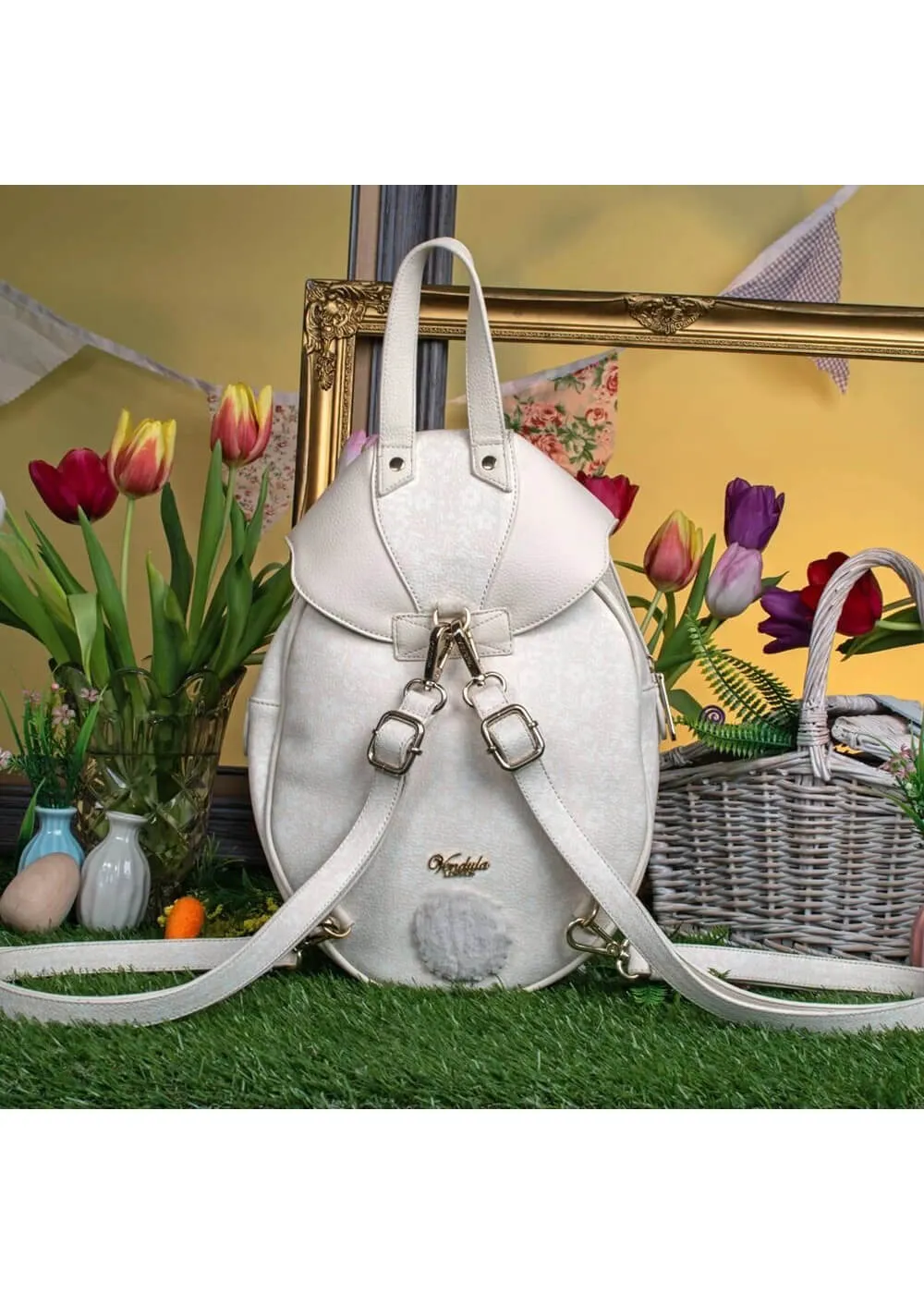 Vendula London Woodland Rabbits Briar Bunny Backpack White