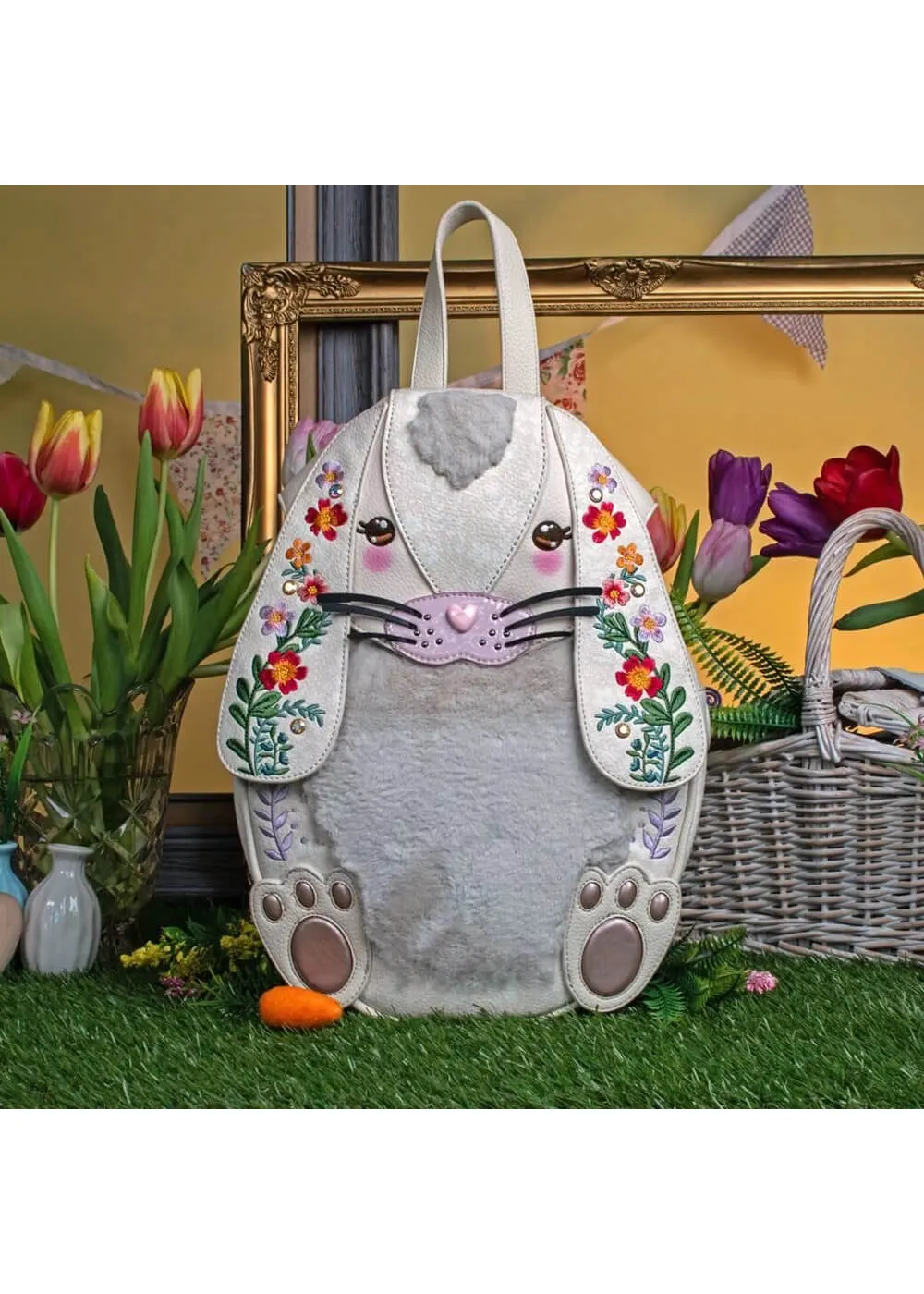 Vendula London Woodland Rabbits Briar Bunny Backpack White