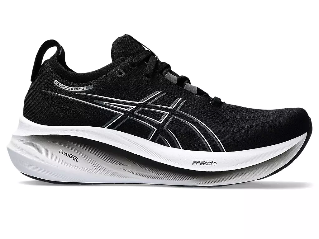 Women's Asics Gel-Nimbus 26, Black/Graphite Grey, 7.5 B Medium