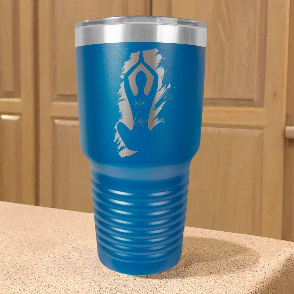 Yoga Inhale Exhale Stainless Steel Tumbler