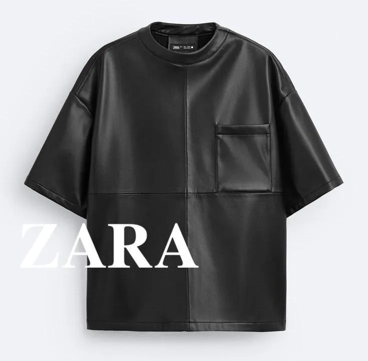 ZARA  |Faux Fur Short Sleeves T-Shirts